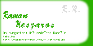 ramon meszaros business card